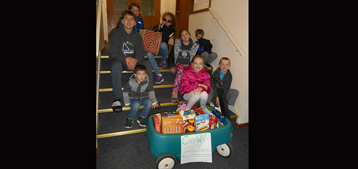 St. Theresa's Youth collect for food pantry